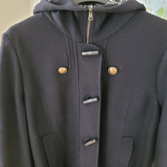 Marc Cain Hooded Virgin Wool Bomber Jacket US 8 - Picture 3 of 16